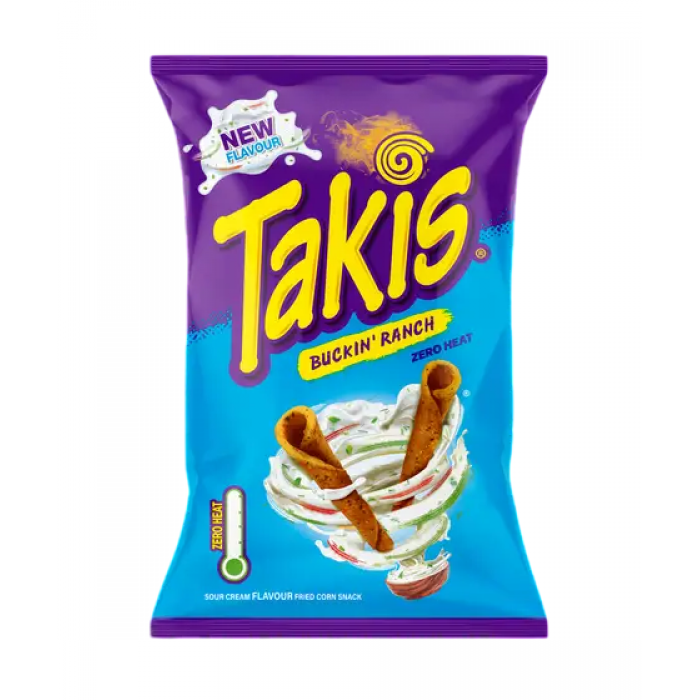 Кукурузные чипсы Takis Buckin Ranch со сметаной, 100 г - 